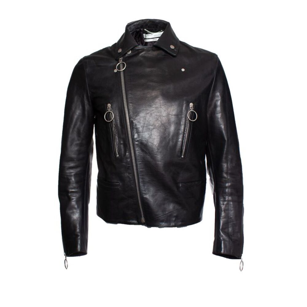 Off-White Leather Biker Jacket - image 2